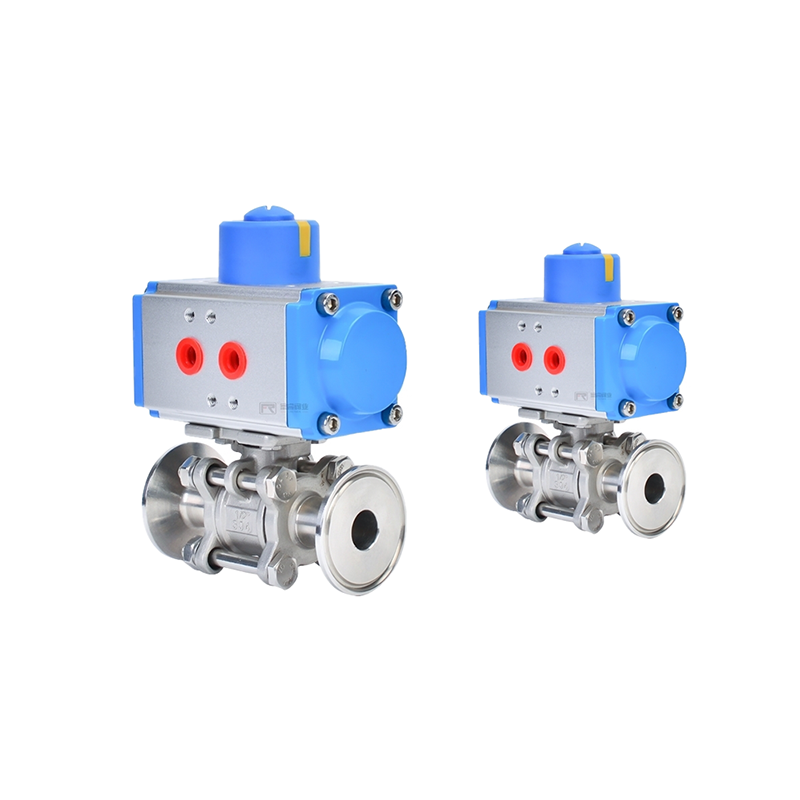 Pneumatic quick-install 2-way ball valve