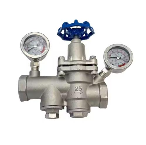 FURUI ISO5211 Hot Sale SS304/316 NPT/BSPT/BSPP Female Factory Direct Sales Double Watch Reducing Valve With Filter