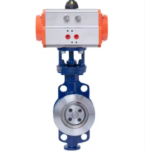 FURUI Pnuematic Hard Seal How Sale SS304/316 WCB CE ISO Certificate Double/Single Acting Wafer Butterfly Valve