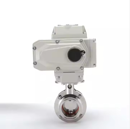 FURUI 24V DC 220V AC High Quality SS304 SS316 Fast Install Sanitary Electric Actuator Butterfly Valve ISO CE Certificate DN15-DN100