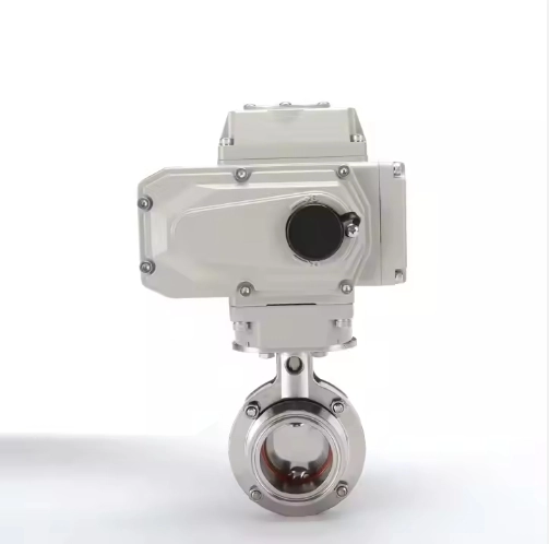 FURUI 24V DC 220V AC High Quality SS304 SS316 Fast Install Sanitary Electric Actuator Butterfly Valve ISO CE Certificate DN15-DN100