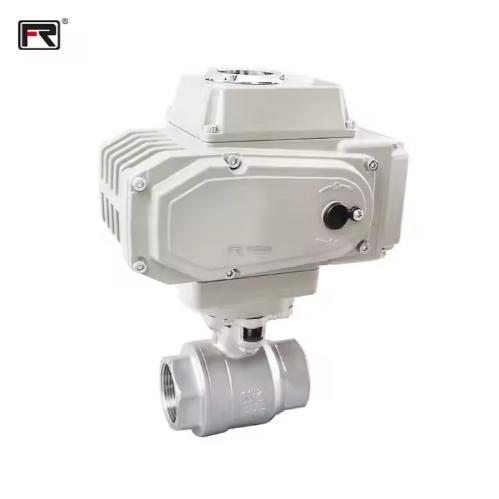 FURUI Electric 24V AV DC 220V ISO CE Certificate 2 Pieces Female Ball Valve NPT BSPT BSPP 1.6Mpa