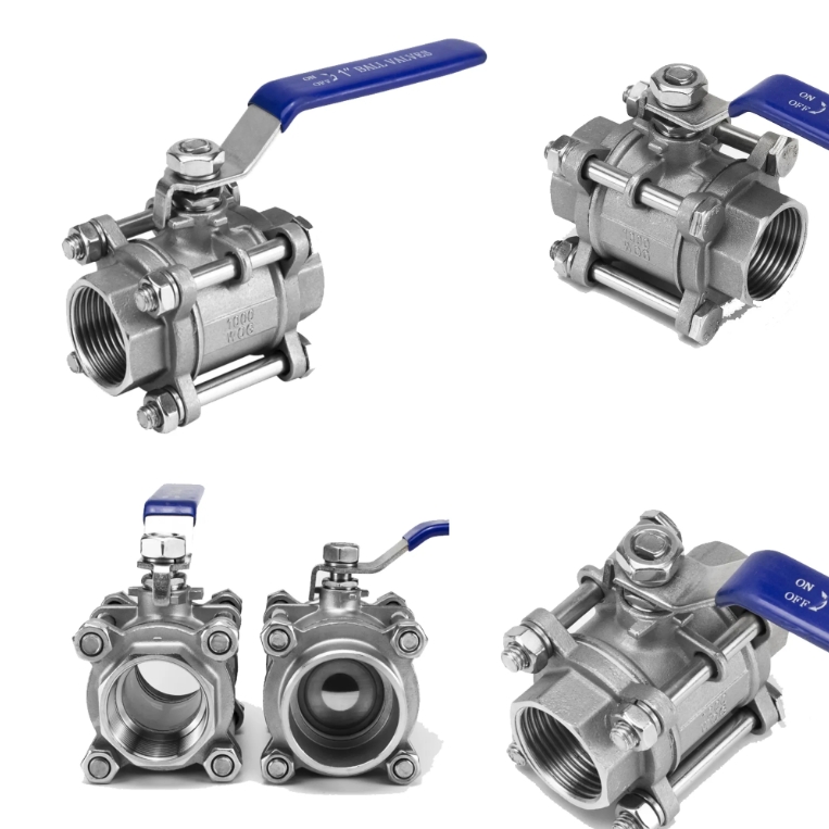 FURUI 1 Piece 2 Piece 3 Piece Threaded End Female Full Bore Ball Stainless Steel 1000WOG 1.6Mpa Hot Sales Manual Ball Valve