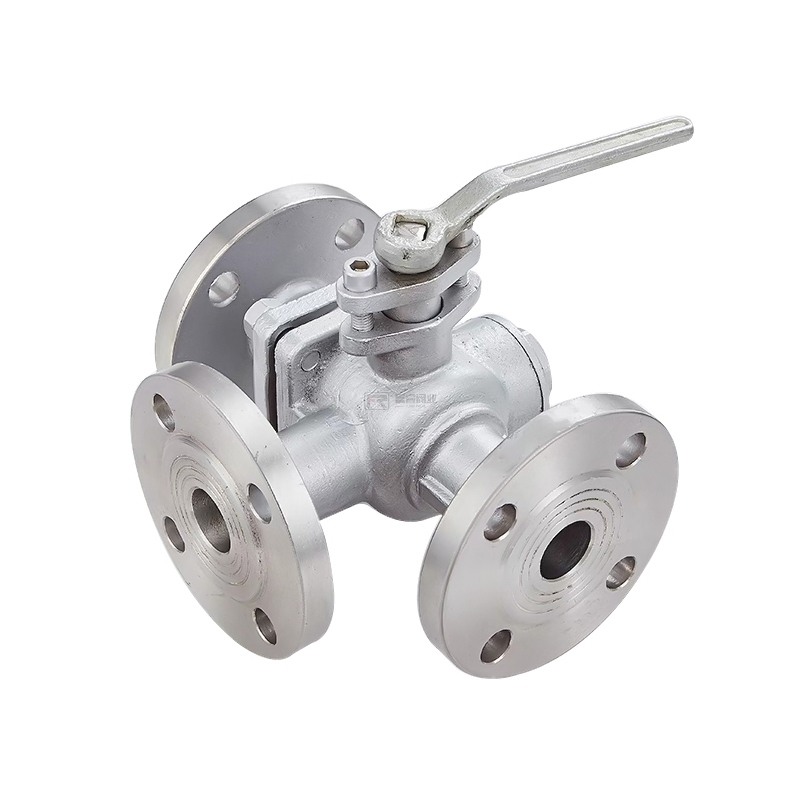 Maual 3-way Flange Ball Valve
